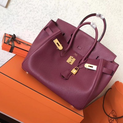 Hermes Ruby Birkin 30cm Clemence Handmade Bag LDBS243209