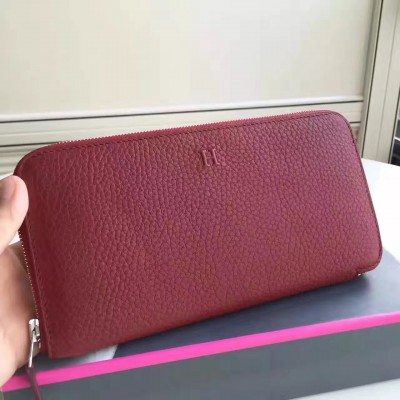 Hermes Ruby Clemence Azap Zipped Wallet LDBS243212