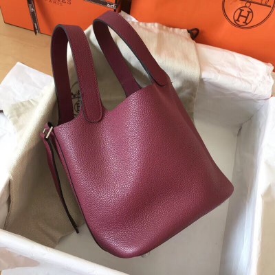 Hermes Ruby Picotin Lock MM 22cm Handmade Bag LDBS243217