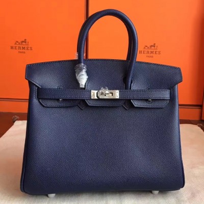 Hermes Sapphire Birkin 25cm Epsom Handmade Bag LDBS243226