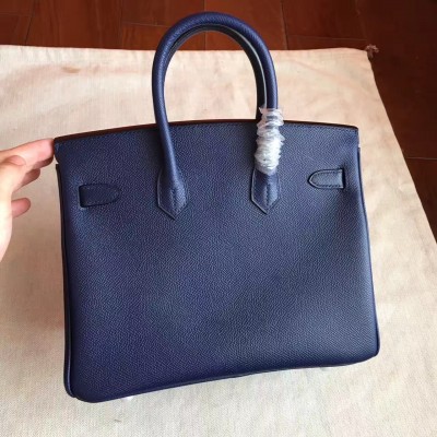 Hermes Sapphire Birkin 25cm Epsom Handmade Bag LDBS243226