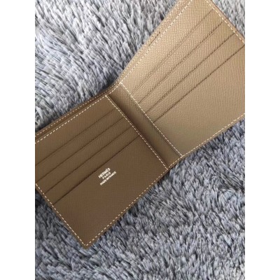 Hermes Taupe MC2 Copernic Compact Wallet LDBS243276