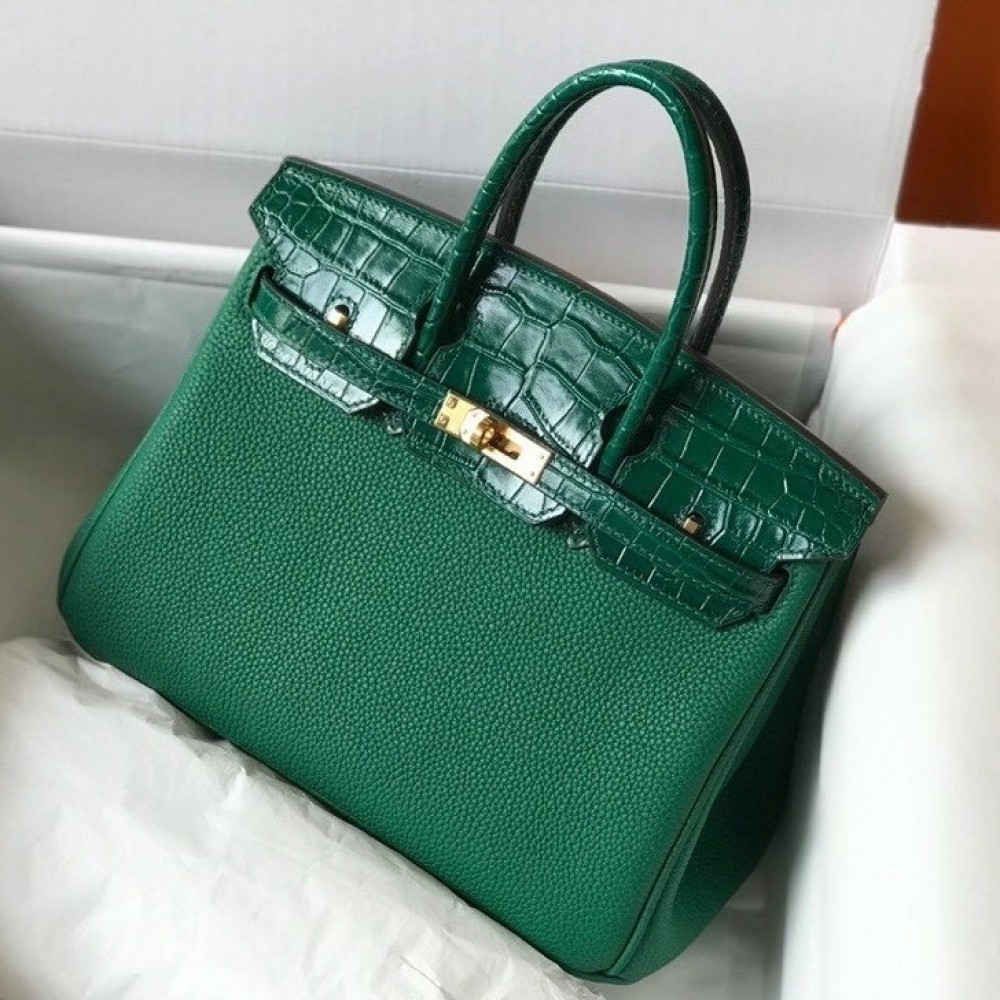 Hermes Touch Birkin 25cm Limited Edition Green Bag LDBS243292