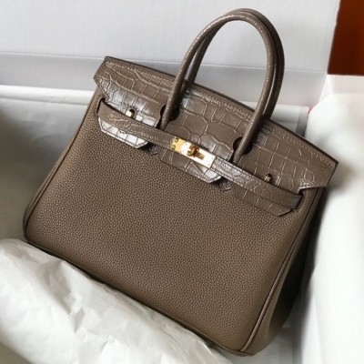 Hermes Touch Birkin 25cm Limited Edition Taupe Bag LDBS243293