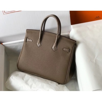 Hermes Touch Birkin 25cm Limited Edition Taupe Bag LDBS243293