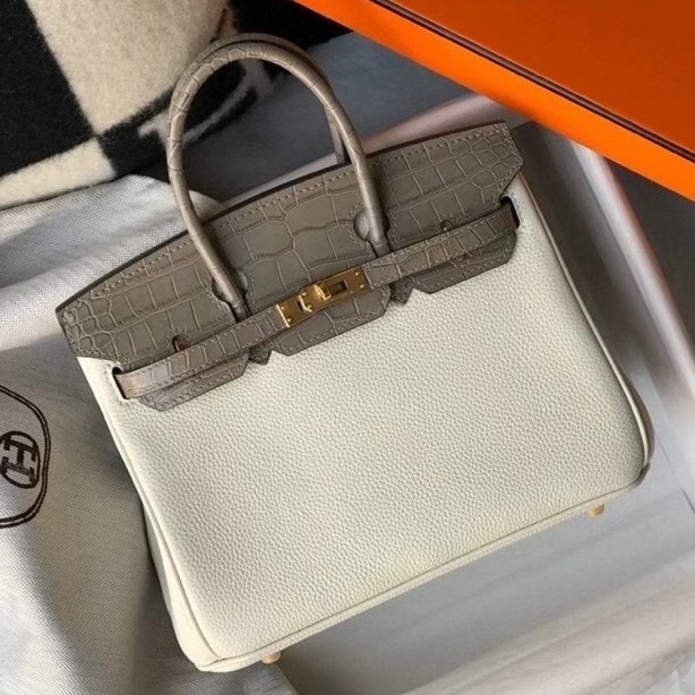 Hermes Touch Birkin 25cm Limited Edition White Bag LDBS243294