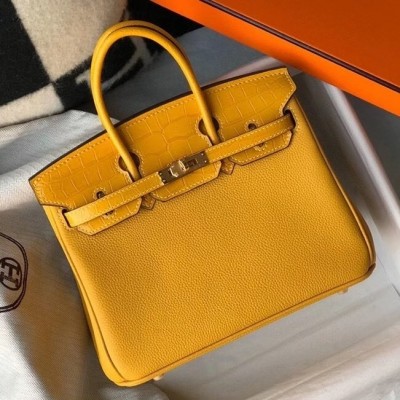 Hermes Touch Birkin 25cm Limited Edition Yellow Bag LDBS243295