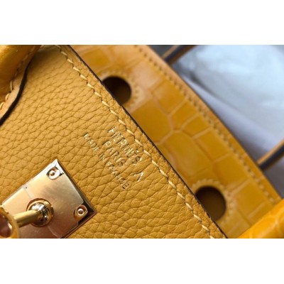 Hermes Touch Birkin 25cm Limited Edition Yellow Bag LDBS243295