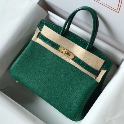 Hermes Touch Birkin 30cm Limited Edition Green Bag LDBS243305