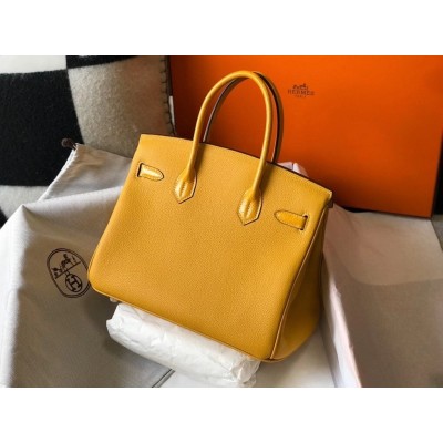 Hermes Touch Birkin 30cm Limited Edition Yellow Bag LDBS243308