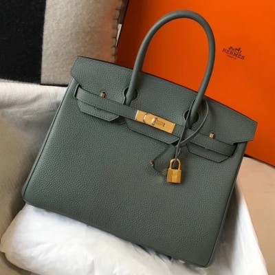 Hermes Vert Amande Clemence Birkin 30cm Bag GHW LDBS243319