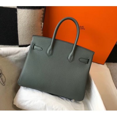 Hermes Vert Amande Clemence Birkin 30cm Bag GHW LDBS243319