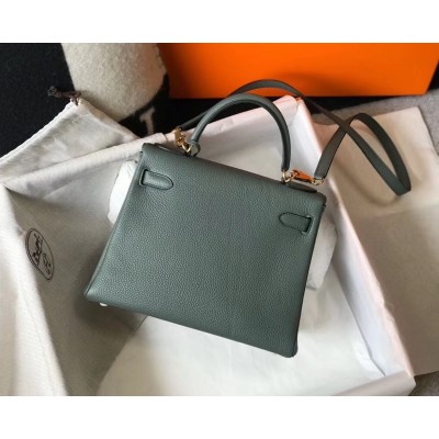 Hermes Vert Amande Clemence Kelly 28cm Bag GHW LDBS243320