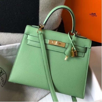 Hermes Vert Criquet Epsom Kelly 25cm Sellier Bag GHW LDBS243326