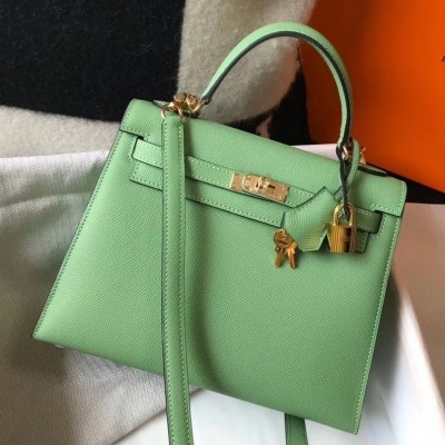 Hermes Vert Criquet Epsom Kelly 28cm Sellier Bag GHW LDBS243327