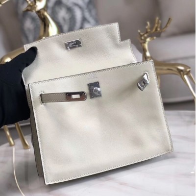 Hermes White Swift Kelly Danse Bag LDBS243364