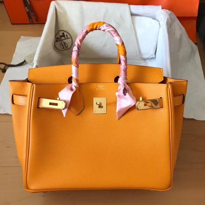 Hermes Yellow Birkin 30cm Epsom Handmade Bag LDBS243366