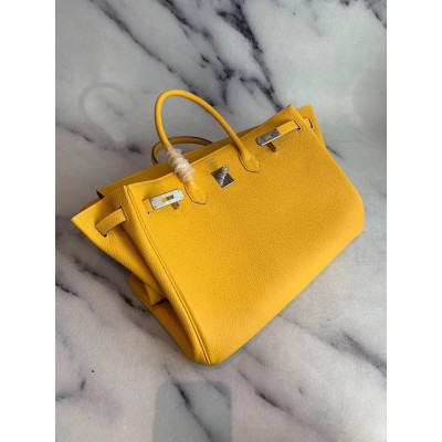 Hermes Yellow Clemence Birkin 40cm Handmade Bag LDBS243367