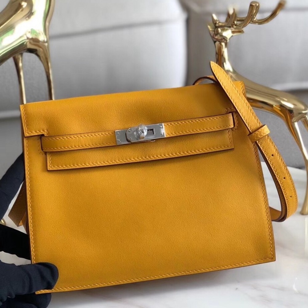 Hermes Yellow Swift Kelly Danse Bag LDBS243379