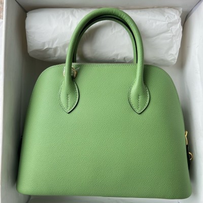 Hermes Bolide 1923 25 Handmade Bag In Vert Criquet Epsom Calfskin