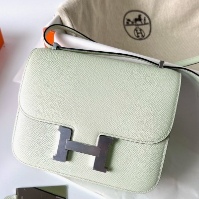 Hermes Constance 1-18 Mirror Bag In Vert Fizz Epsom Calfskin