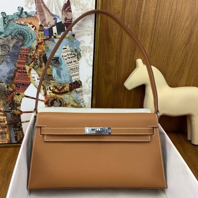 Hermes Kelly Elan Handmade Bag In Gold Epsom Leather