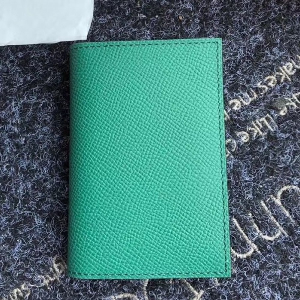 Hermes MC2 Euclide Card Holder In Green Epsom Leather