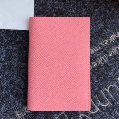 Hermes MC2 Euclide Card Holder In Pink Epsom Leather