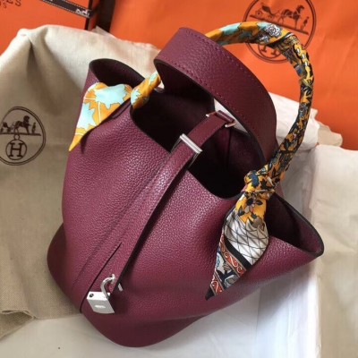 Hermes Ruby Picotin Lock MM 22cm Handmade Bag