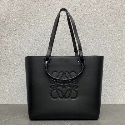 Loewe Anagram Medium Tote Bag In Black Calfskin LDBS244299