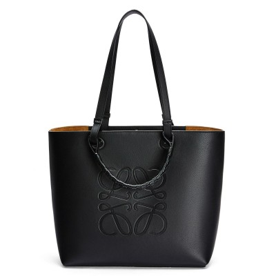 Loewe Anagram Medium Tote Bag In Black Calfskin LDBS244299