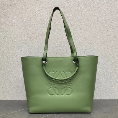 Loewe Anagram Medium Tote Bag In Rosemary Calfskin LDBS244302