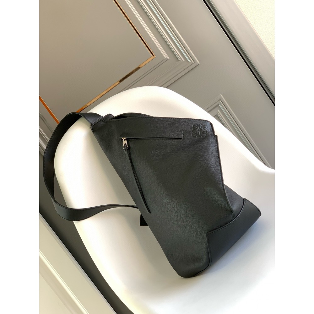 Loewe Anton Sling Bag in Black Grained Calfskin LDBS244304