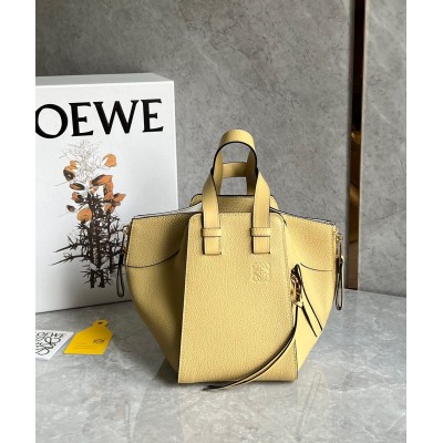 Loewe Compact Hammock Bag in Dark Butter Grained Calfskin LDBS244308