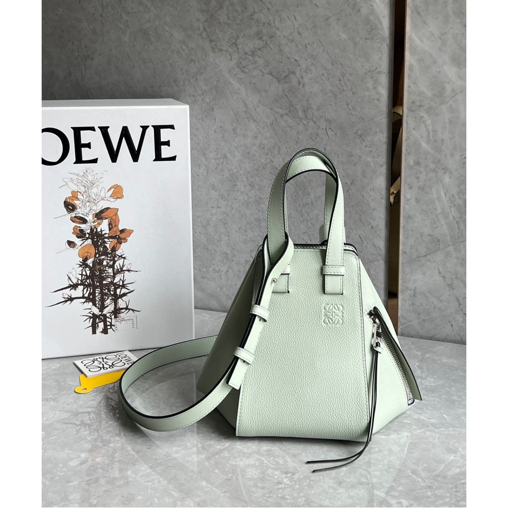 Loewe Compact Hammock Bag in Light Celadon Grained Calfskin LDBS244311