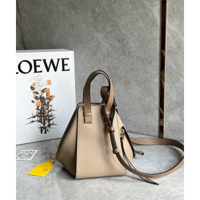 Loewe Compact Hammock Bag in Sand Grained Calfskin LDBS244314