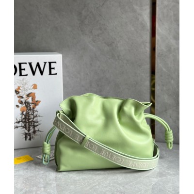 Loewe Flamenco Clutch Bag In Lime Green Leather LDBS244332