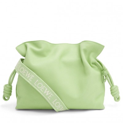 Loewe Flamenco Clutch Bag In Lime Green Leather LDBS244332