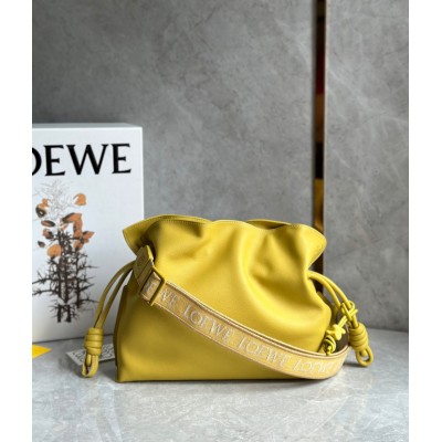 Loewe Flamenco Clutch Bag In Pale Yellow Leather LDBS244333