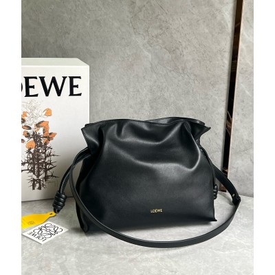 Loewe Flamenco Clutch Bag in Black Nappa Calfskin LDBS244327