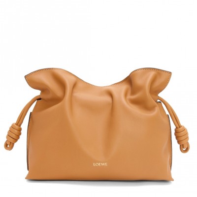 Loewe Flamenco Clutch Bag in Warm Desert Nappa Calfskin LDBS244335