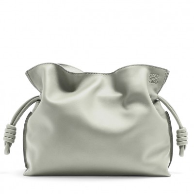 Loewe Flamenco Clutch In Ash Grey Nappa Leather LDBS244336