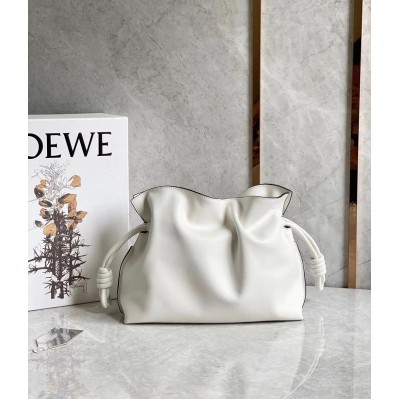 Loewe Flamenco Clutch In White Nappa Leather LDBS244341