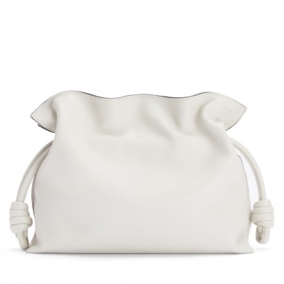 Loewe Flamenco Clutch In White Nappa Leather LDBS244341