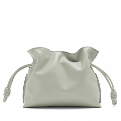 Loewe Flamenco Mini Clutch In Ash Grey Nappa Leather LDBS244342