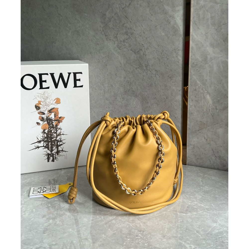 Loewe Flamenco Purse Bucket Bag in Sahara Nappa Lambskin LDBS244353