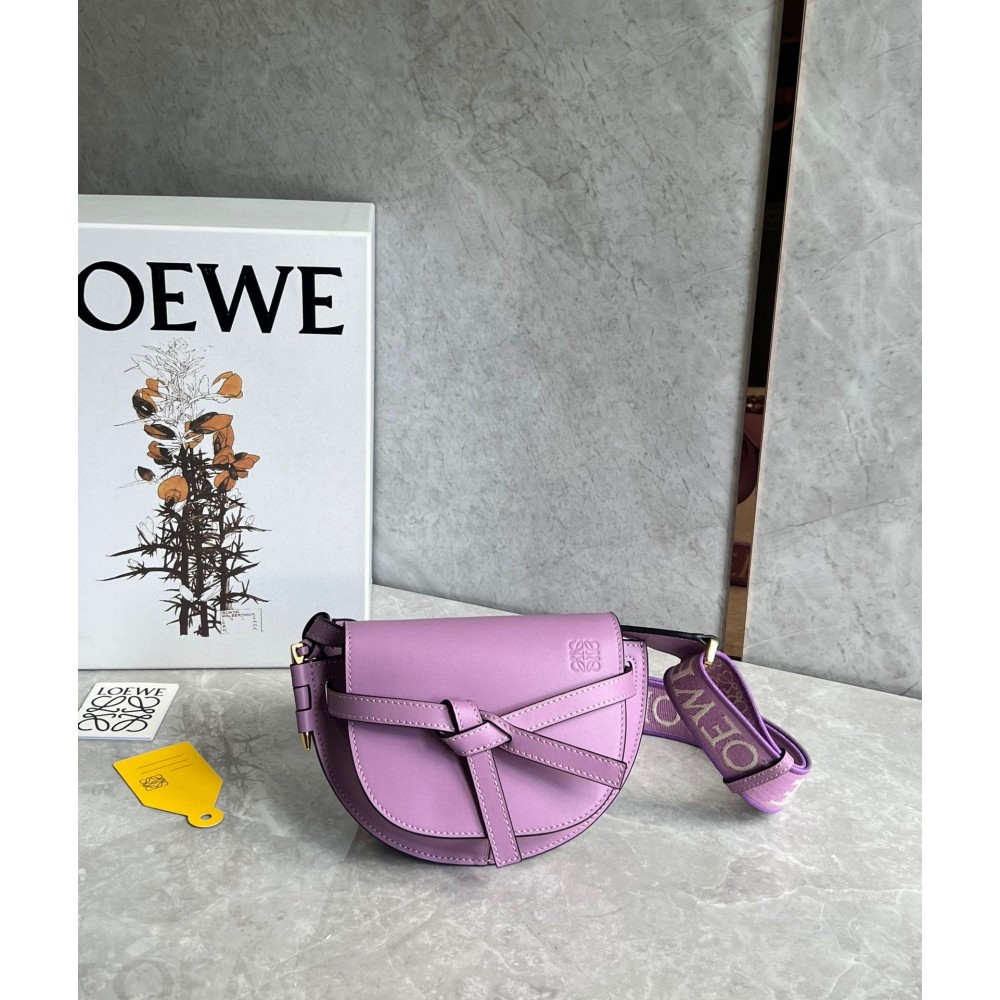 Loewe Gate Dual Mini Bag in Guimauve Calfskin LDBS244361