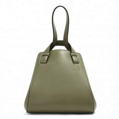 Loewe Hammock Nugget Bag In Avocado Green Calfskin LDBS244364