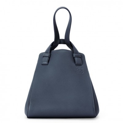 Loewe Hammock Nugget Bag In Navy Blue Calfskin LDBS244367