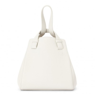 Loewe Hammock Nugget Bag In White Calfskin LDBS244368